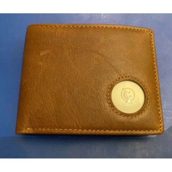 Mens Wallet With AirTag Holder, Bifold Leather RFID Blocking 2 ID Window 12 Card - Picture 1 of 3